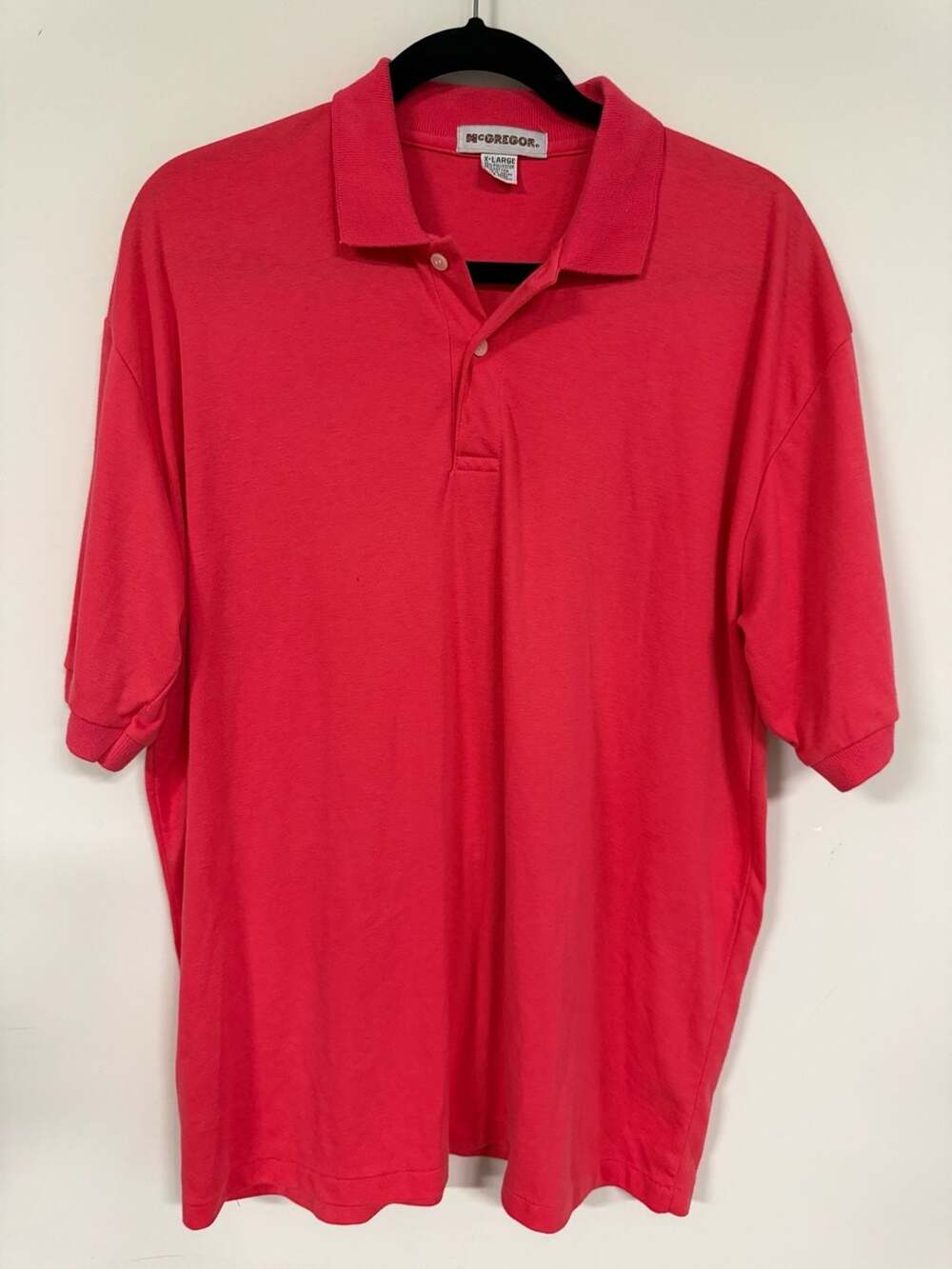 Vintage McGregor Short Sleeve Pique Polo Shirt Red XL